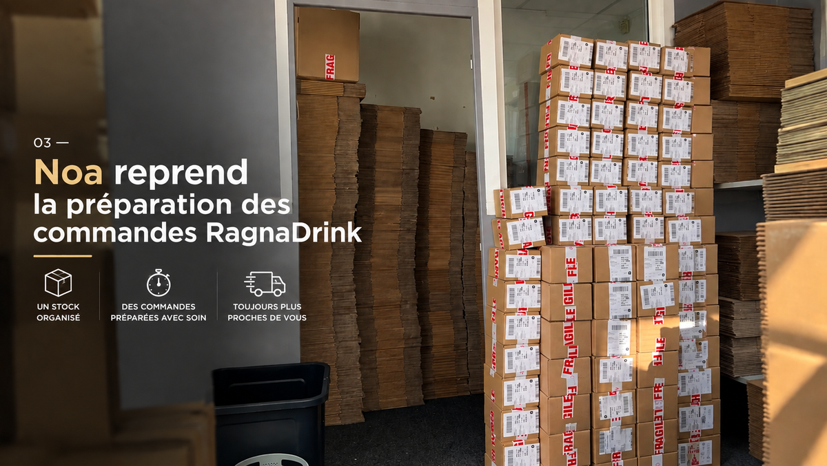 Noa reprend la préparation des commandes RagnaDrink