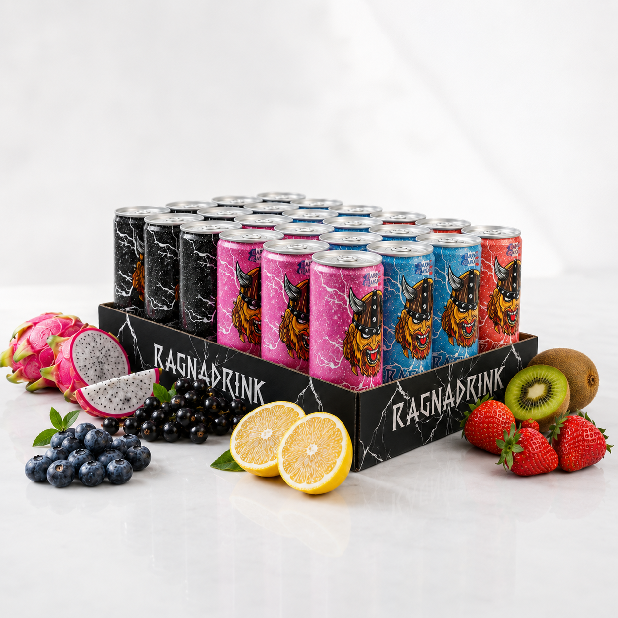 Pack Mixte RagnaDrink – 24 canettes de boissons énergisantes