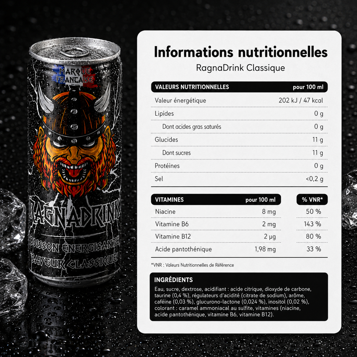 Pack 24 canettes RagnaDrink Classique