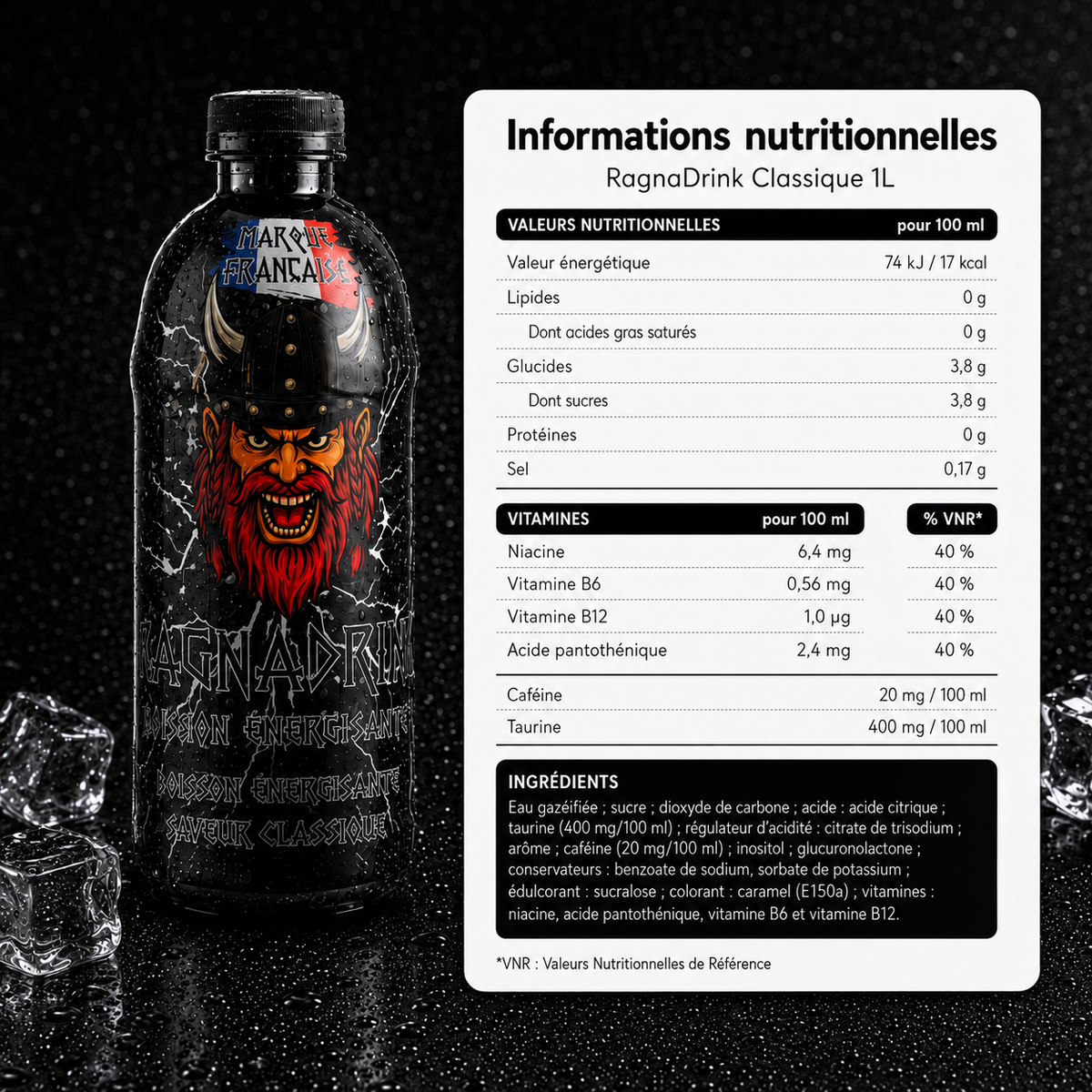 Pack 6 bouteilles 1L RagnaDrink Classique